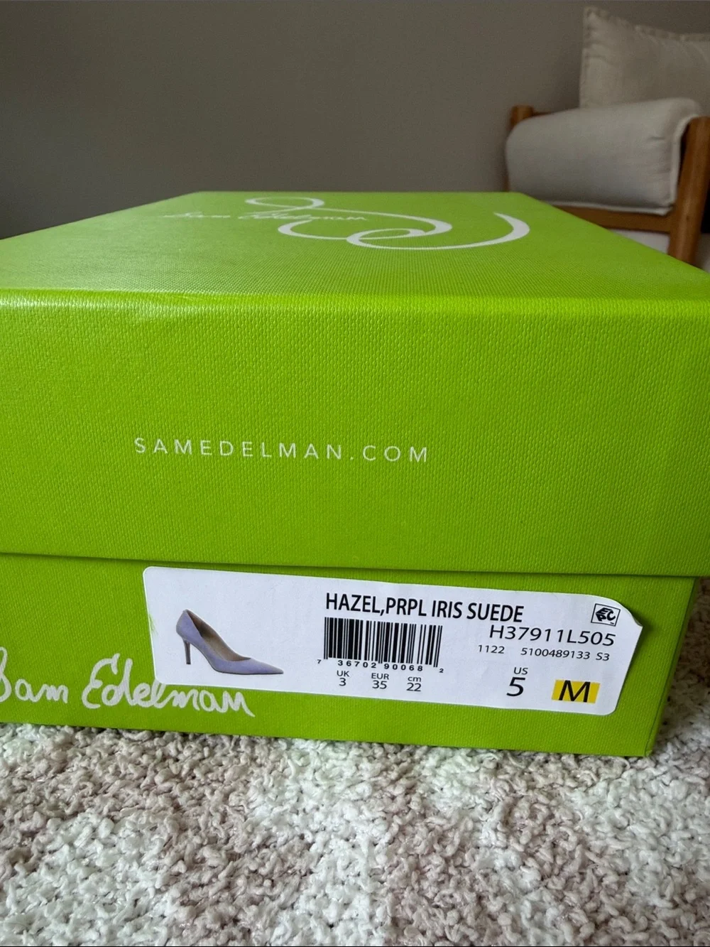 Sam Edelman Purple Iris Suede Pointed-Toe Pumps
